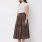 Gracia Fashion Women's Floral Embroidery Pleated A-Line Skirt