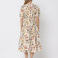 Gracia Fashion Women's Floral print belt dress