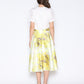 Gracia Fashion Women's Floral Print Satin A-Line Skirt
