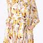 Gracia Fashion Women's Floral Printed Long Sleeve Belt Dress