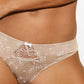 Floral Semi Sheer Thong Panty Sawren Frappe-2