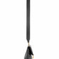 Deux Mains black Foldover Clutch Crossbody bag shown from the side