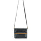 Deux Mains black Foldover Clutch Crossbody bag, front view