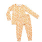 Orange Football Bamboo Pajamas for Kids – Two Piece Set