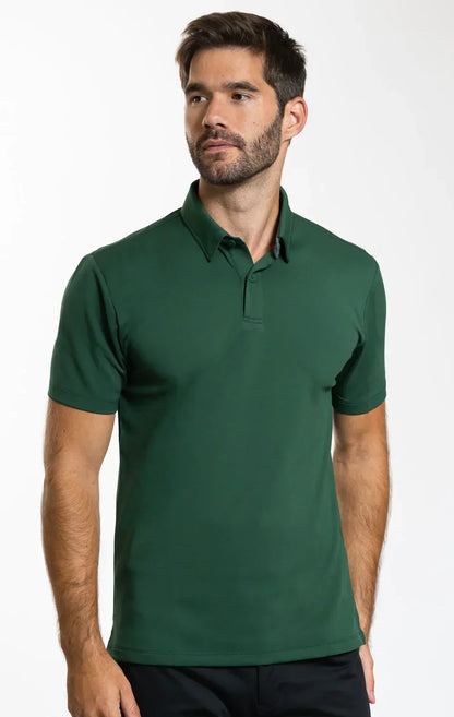 Short Sleeve Polo Solid // Forest