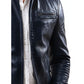 Frankie Blue Leather Jacket - Men Leather Jacket Blue