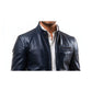 Frankie Blue Leather Jacket - Men Leather Jacket Blue