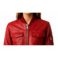 Freya Women’s Red Leather Jacket