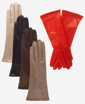 FS01W4 (rosewater) - Italian "4 Button Length" Silk Lined Leather Gloves