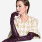 FS15W16 (black/grape) - Italian silk lined opera leather gloves 16-button length