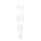 Obsessive White Cutouts Crotchless Bodystocking