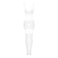 Obsessive White Cutouts Crotchless Bodystocking
