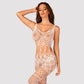 Obsessive White Cutouts Crotchless Bodystocking