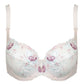 Sheer Mesh Lace Demi Cup Bra Bisquit