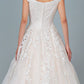 Embroidery Embellished Mesh A-Line Wedding Gown w/ Tail - Farnelli
