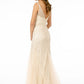 Sparkling Embellished Plunging Neck Long Dress from GLS by Gloria - Farnelli