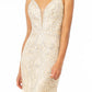 Sparkling Embellished Plunging Neck Long Dress from GLS by Gloria - Farnelli