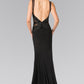 Beads Embellished Jersey Long Dress with Open Back - Farnelli