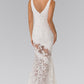 Illusion Cut-Out Lace Long Dress - Farnelli