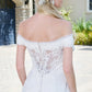Mermaid Wedding Dress With Off-The-Shoulder Design And Embroidered Mesh - Farnelli