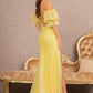 Jewel Sweetheart Mesh Mermaid Dress w/ Detachable Short Puff Sleeves - Farnelli