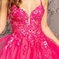 Sequin Glitter Sheer Corset Bodice Mesh A-line Long Dress - Farnelli