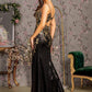 Metallic Sequin Glitter Mesh Mermaid Long Dress w/ Side Slit - Farnelli