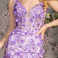 Jewel Glitter Sheer Bodice Mesh Mermaid Long Dress - Farnelli