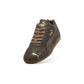 Womens Puma Speedcat OG shoes in matte bronze with sleek design and sporty style, displayed on a plain background.