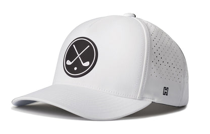 Crossed Clubs Performance 5-Panel Hat  |  Golf Flexfit Snapback