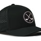 Crossed Clubs Performance 5-Panel Hat  |  Golf Flexfit Snapback