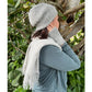Gray Plush Knit Alpaca Scarf