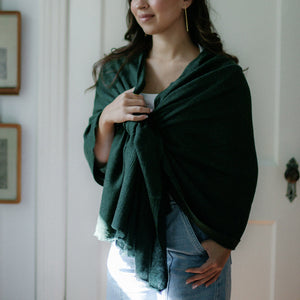 Pine Handloom Cashmere Scarf