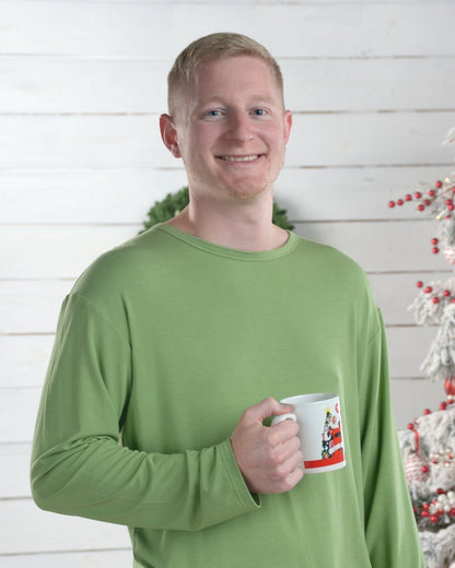 Men's Matching Family Christmas Pajamas – Green