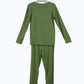 Green Christmas Bamboo Pajamas for Kids – Two Piece Set