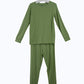 Green Christmas Bamboo Pajamas for Kids – Two Piece Set