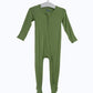 Green Christmas Bamboo Baby Pajamas – Zipper Footie