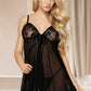 Plus Size Simple Mesh Babydoll