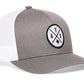Austin Trucker Hat  |  White Patch ATX X Snapback
