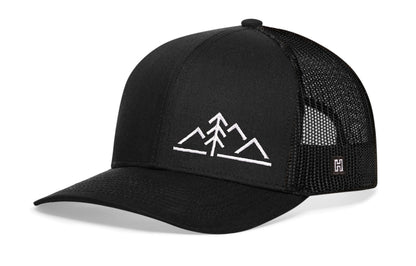 Mountains with Pine Trucker Hat  |  Outdoors Snapback