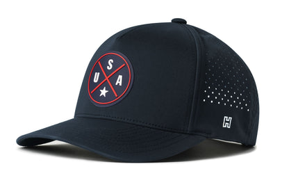 USA X Performance 5-Panel Hat  | Blue-Red-White America Flexfit Snapback