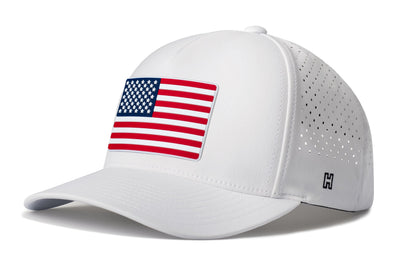American Flag Performance 5-Panel Hat  |  USA Flexfit Snapback