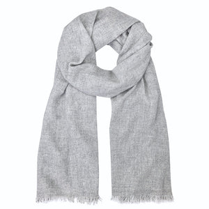Heather Gray Handloom Cashmere Scarf