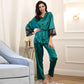 Unikat Harper Elegant Satin Bathrobe Green Nightwear-1