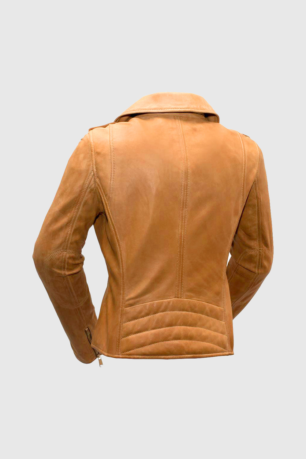 Whet Blu NYC Harper women's lambskin leather moto jacket back side view