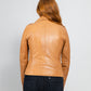 Whet Blu NYC Harper women's lambskin leather moto jacket, back view
