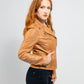 Whet Blu NYC Harper women's lambskin leather moto jacket side view