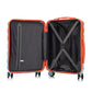 HouseOfZazla 2-piece PC spinner wheel luggage set in gradient blue and red with locks