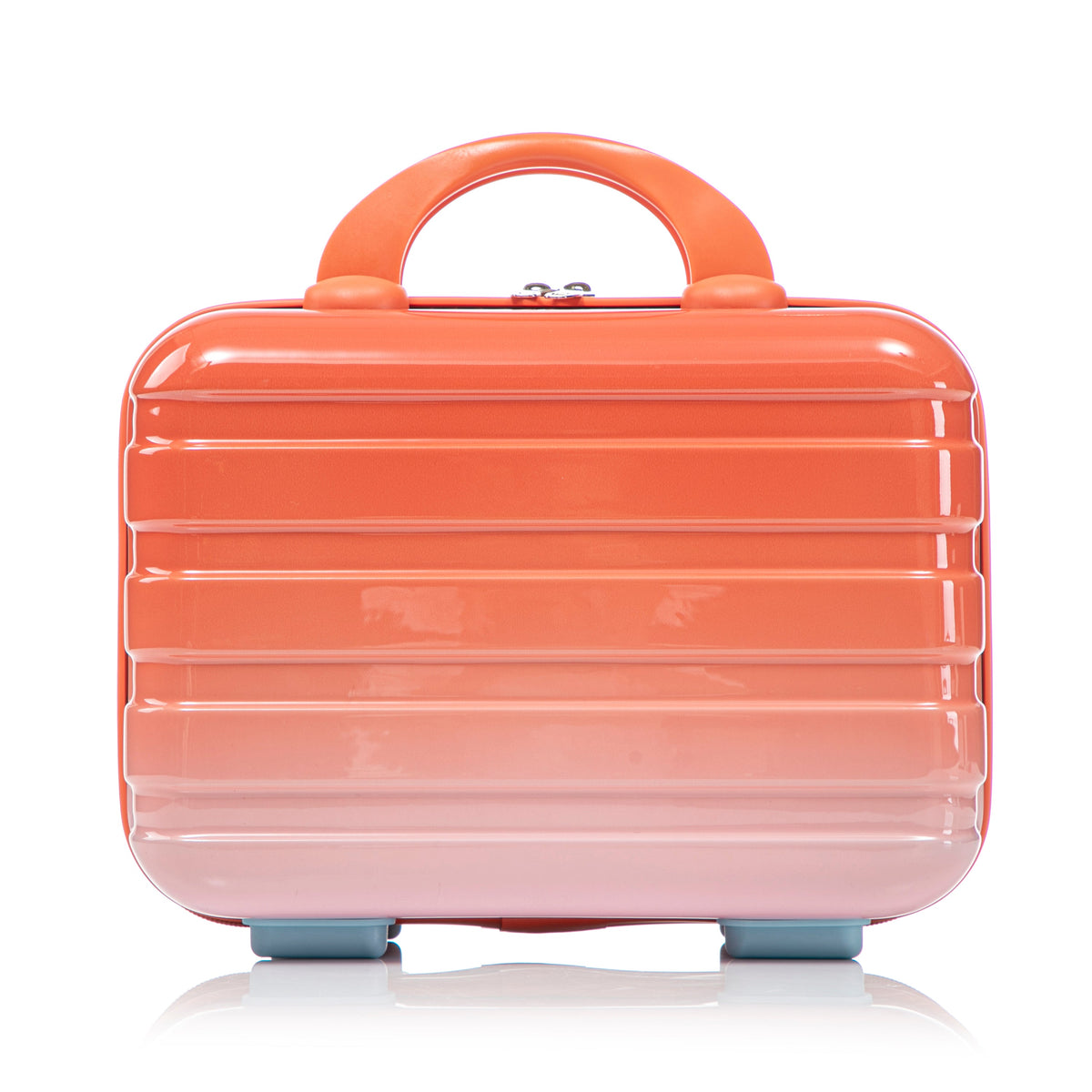 HouseOfZazla 2-piece PC spinner wheel luggage set in gradient blue and red with built-in lock