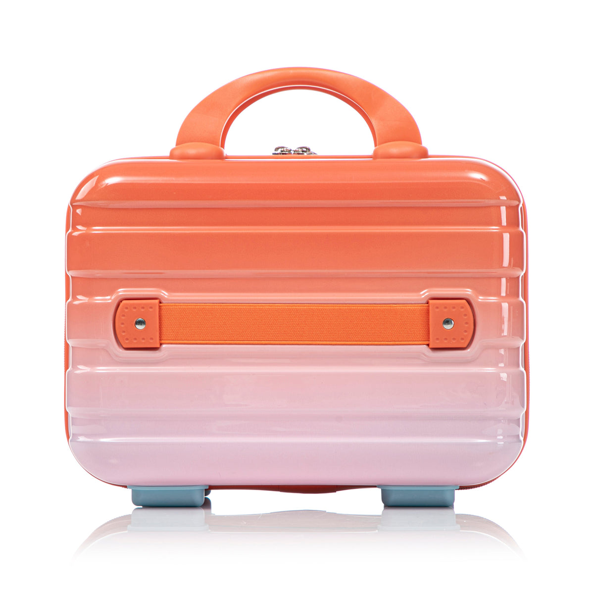 HouseOfZazla 2-piece PC spinner wheel luggage set in gradient blue and red with lock